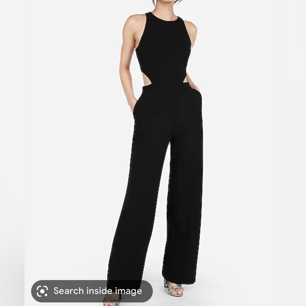 Express Black cutout jumpsuit